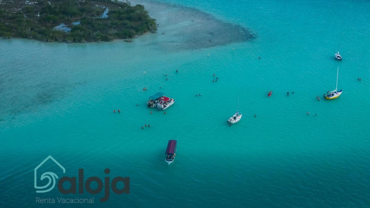Villa Xtohil With Private Access To The Magic 7 Colors Lagoon บากาลาร์ ภายนอก รูปภาพ