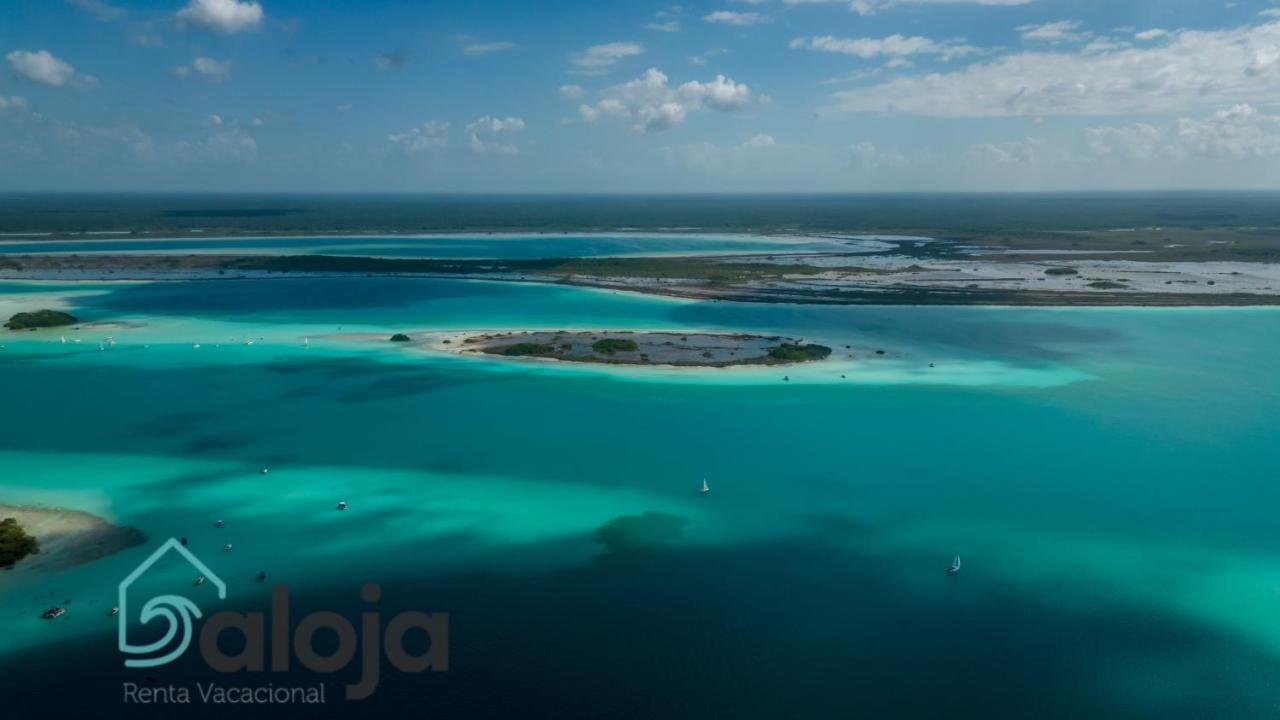 Villa Xtohil With Private Access To The Magic 7 Colors Lagoon บากาลาร์ ภายนอก รูปภาพ